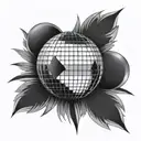 disco ball tattoo design idea