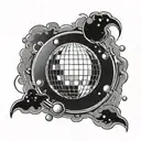 disco ball tattoo design idea