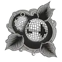 disco ball tattoo design idea