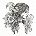 Gypsy  tattoo design idea