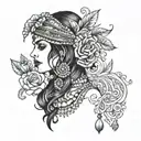 Gypsy  tattoo design idea