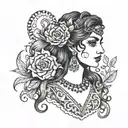 Gypsy  tattoo design idea