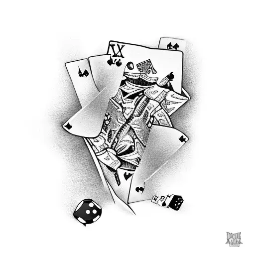 peça de xadrez, peça de poker, controle gamer e airplane tattoo design idea