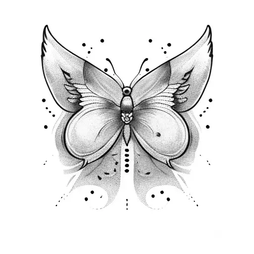 "carpe diem" lettering with butterfly tattoo design idea