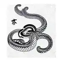 snake and tiger tattoo design idea