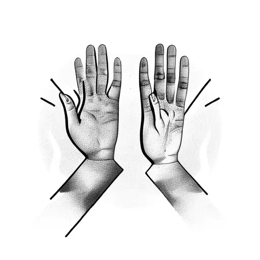 hand pointing tattoo
