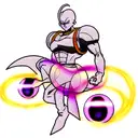 Frieza in his final form making an energy ball on his finger but this energy ball is the 4-star dragon ball tattoo design idea