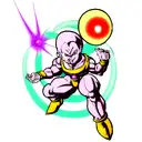 Frieza in his final form making an energy ball on his finger but this energy ball is the 4-star dragon ball tattoo design idea