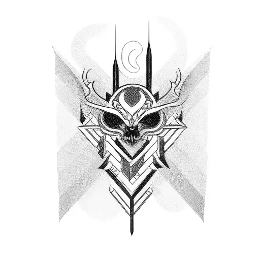 A Nordic-inspired cross with intricate blackwork detailing tattoo design idea