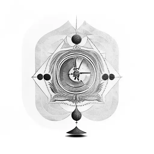 Balance Scale in the middle of a Roman designed shield tattoo design idea