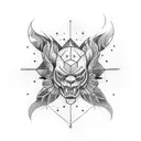 balance scale tattoo design idea