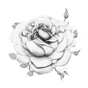 Rose peony tattoo design idea