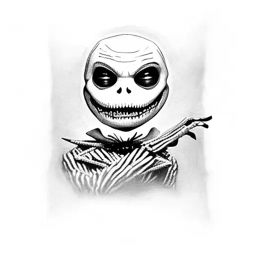 Jack skellington crossed with Freddy Krueger tattoo design idea