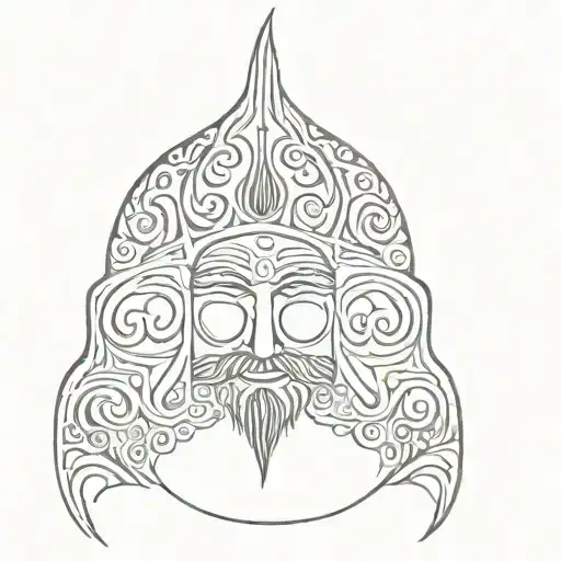 allah's face  tattoo design idea