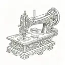 sewing machine tattoo design idea