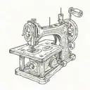 sewing machine tattoo design idea