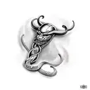 vikings with snake around the whole arm  tattoo design idea