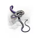 vikings with snake around the whole arm  tattoo design idea