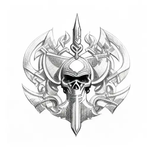 Ukrainian Trident tattoo design idea