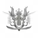 Ukrainian Trident tattoo design idea