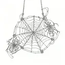 spider web dice money bag tattoo design idea