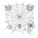 spider web with dice in it tattoo design idea