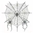 spider web with dice in it tattoo design idea