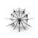 Spider Web tattoo design idea