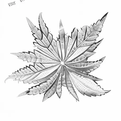 cobweb marijuana leaf shape  tattoo design idea