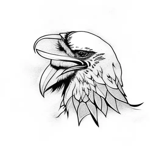 Raven of Odin tattoo design idea