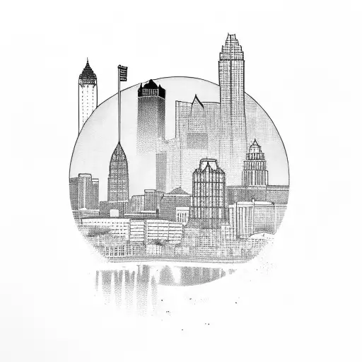Richmond, Virginia skyline tattoo design idea