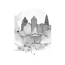 Richmond, Virginia skyline tattoo design idea