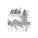 Richmond, Virginia skyline tattoo design idea