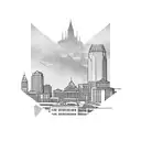 Richmond, Virginia skyline tattoo design idea