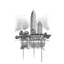 Richmond, Virginia skyline tattoo design idea
