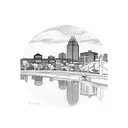 Richmond, Virginia skyline tattoo design idea