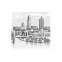 Richmond, Virginia skyline tattoo design idea