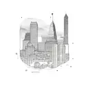 Richmond, Virginia skyline tattoo design idea