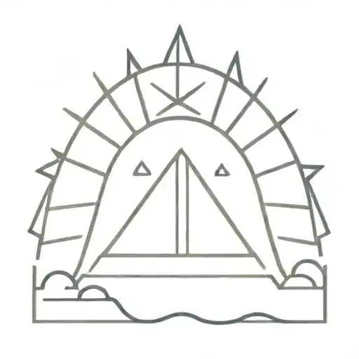 13 sun rays crown tattoo design idea