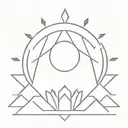 13 sun rays crown tattoo design idea