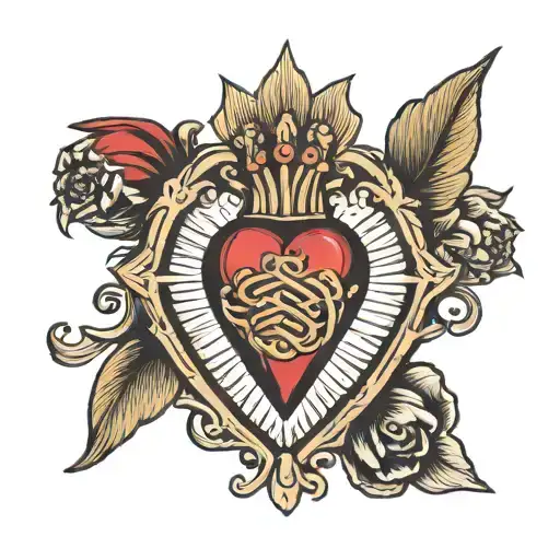 Sacred Heart tattoo design idea