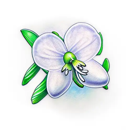 snowdrop flowers tattoo design idea