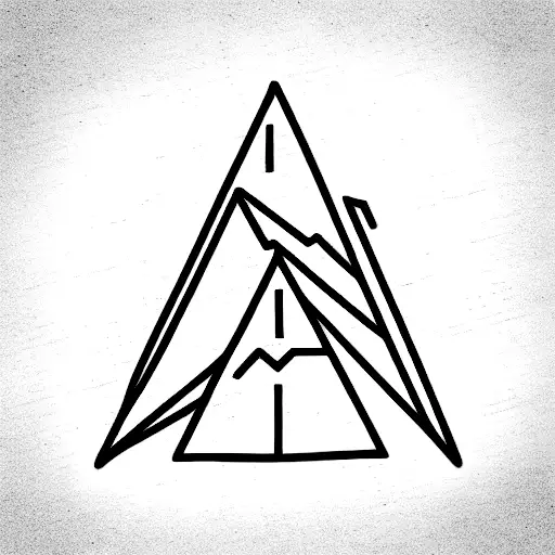 triangles with korean and nordic theme  tattoo design idea