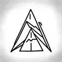 triangles with korean and nordic theme  tattoo design idea