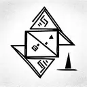 triangles with korean and nordic theme  tattoo design idea