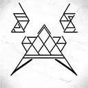 triangles with korean and nordic theme  tattoo design idea