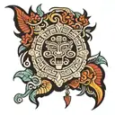 mayan calendar tattoo design idea