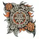 mayan calendar tattoo design idea