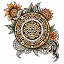 mayan calendar tattoo design idea