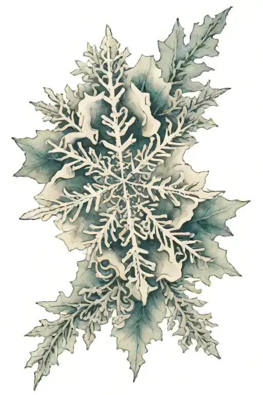 snow flake tattoo design idea